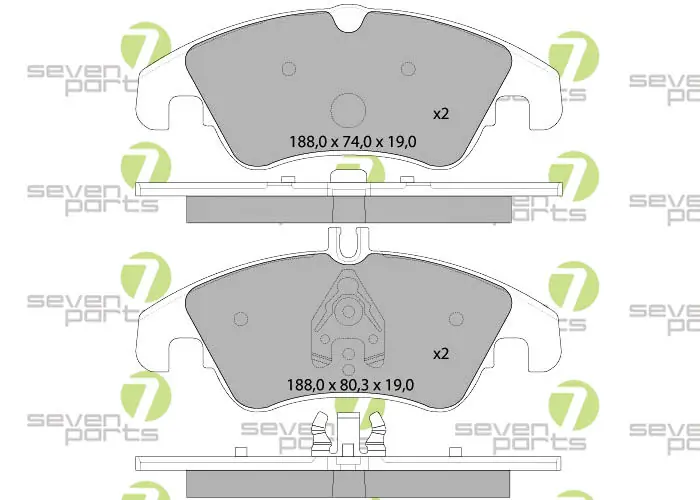 7 SEVEN PARTS fékbetétkészlet, tárcsafék - SVP24100 - TothCarparts