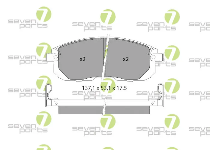 7 SEVEN PARTS fékbetétkészlet, tárcsafék - SVP26021 - TothCarparts