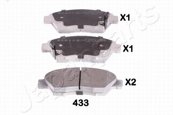 PEMEBLA fékbetétkészlet, tárcsafék - JAPPA-433AF - TothCarparts