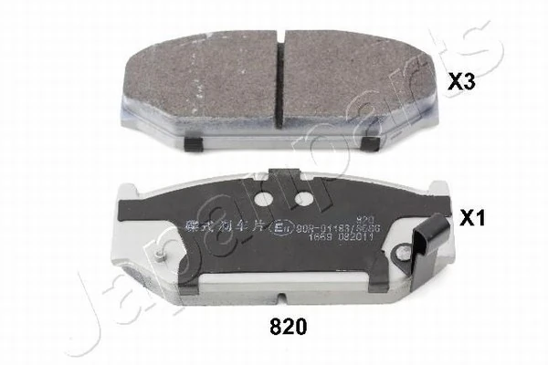 PEMEBLA fékbetétkészlet, tárcsafék - JAPPA-820AF - TothCarparts