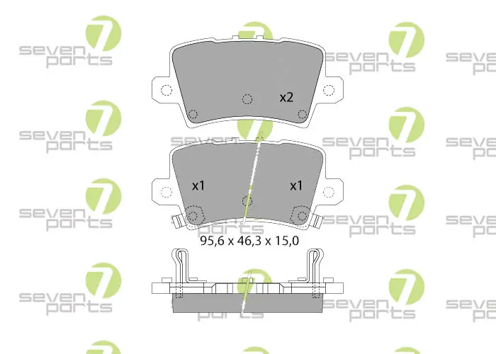 7 SEVEN PARTS fékbetétkészlet, tárcsafék - SVP25380 - TothCarparts