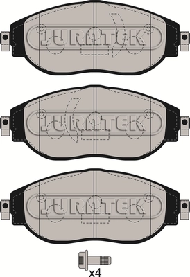 JURATEK fékbetétkészlet, tárcsafék - JCP8296 - TothCarparts