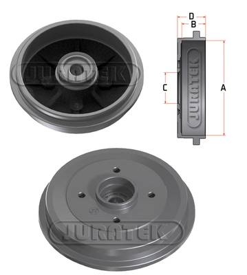 JURATEK fékdob - JDR005C - TothCarparts