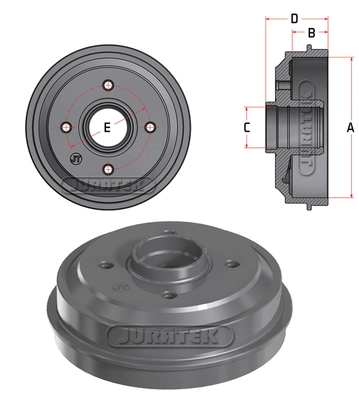 JURATEK fékdob - JDR016 - TothCarparts