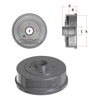 JURATEK fékdob - JDR080 - TothCarparts