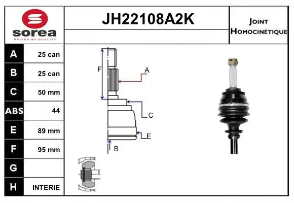 SNRA csuklókészlet, hajtótengely - JH22108A2K - TothCarparts