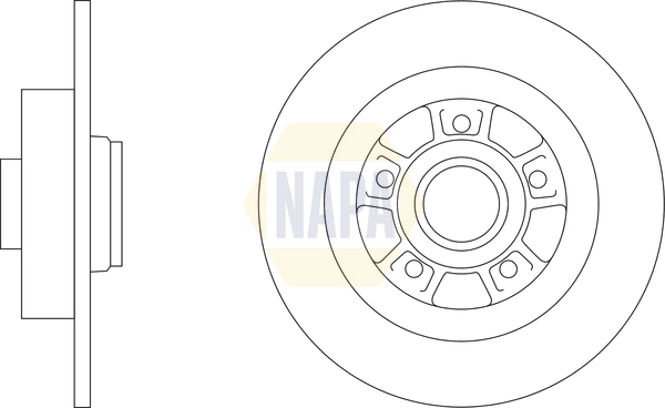 NAPA féktárcsa - NBD5983 - TothCarparts