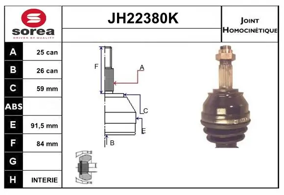 SNRA csuklókészlet, hajtótengely - JH22380K - TothCarparts