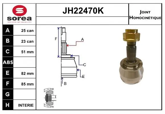 SNRA csuklókészlet, hajtótengely - JH22470K - TothCarparts