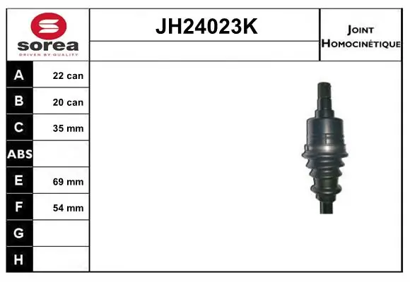 SNRA csuklókészlet, hajtótengely - JH24023K - TothCarparts