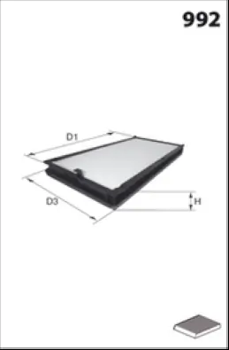 MECAFILTER szűrő, utastér levegő - JKR7276 - TothCarparts