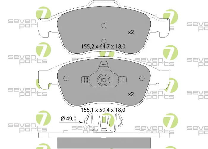 7 SEVEN PARTS fékbetétkészlet, tárcsafék - SVP25630 - TothCarparts
