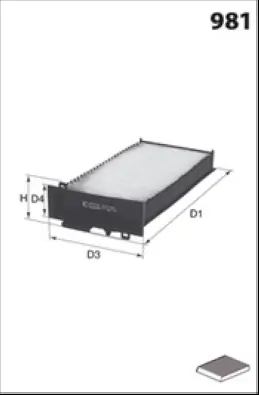 MECAFILTER szűrő, utastér levegő - JLR7329 - TothCarparts