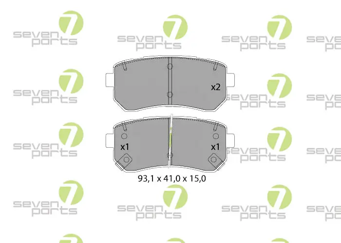 7 SEVEN PARTS fékbetétkészlet, tárcsafék - SVP27900 - TothCarparts