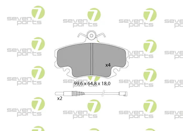 7 SEVEN PARTS fékbetétkészlet, tárcsafék - SVP15623 - TothCarparts