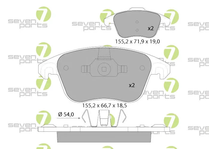 7 SEVEN PARTS fékbetétkészlet, tárcsafék - SVP24370 - TothCarparts