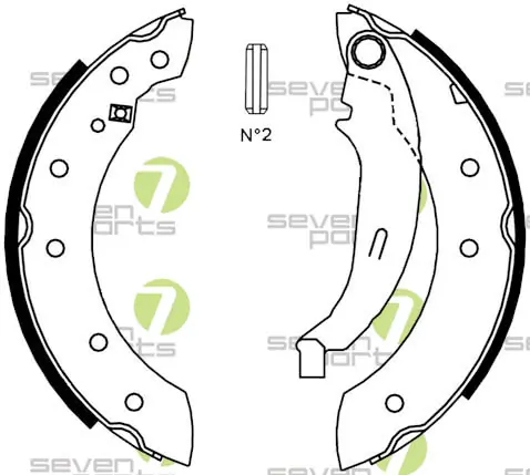7 SEVEN PARTS fékpofakészlet - SVG10541 - TothCarparts