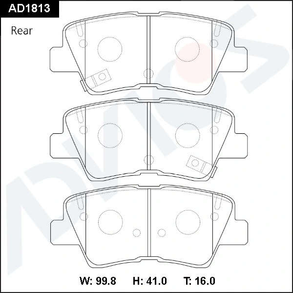 ADVICS fékbetétkészlet, tárcsafék - AD1813 - TothCarparts