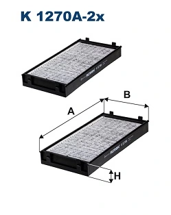 FILTRON szűrő, utastér levegő - K 1270A-2X - TothCarparts