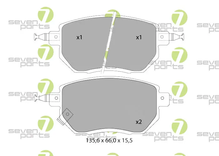 7 SEVEN PARTS fékbetétkészlet, tárcsafék - SVP25420 - TothCarparts