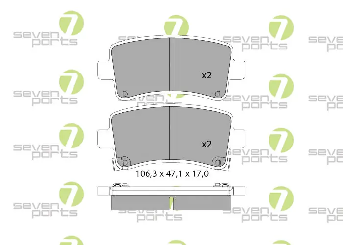 7 SEVEN PARTS fékbetétkészlet, tárcsafék - SVP25810 - TothCarparts