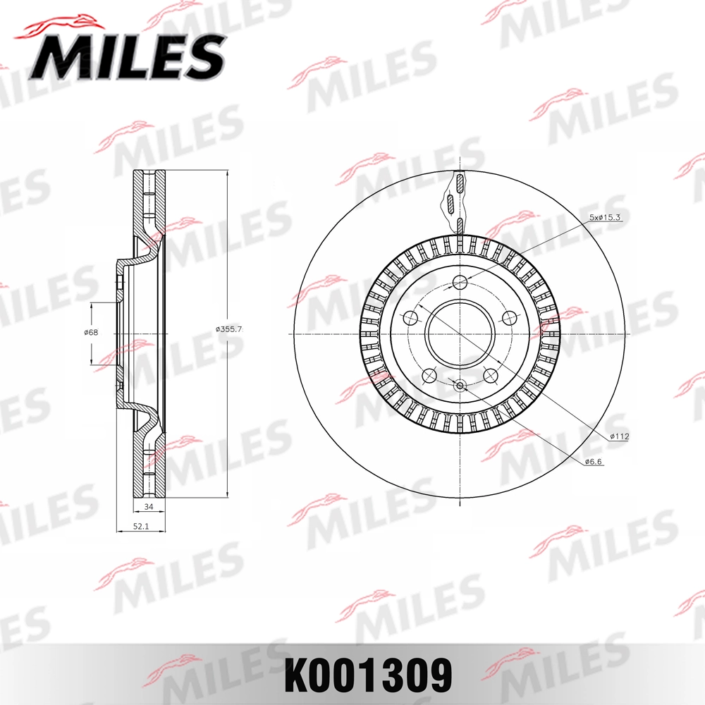MILES féktárcsa - K001309 - TothCarparts
