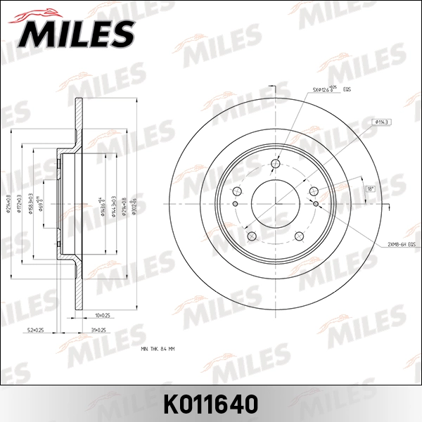 MILES féktárcsa - K011640 - TothCarparts