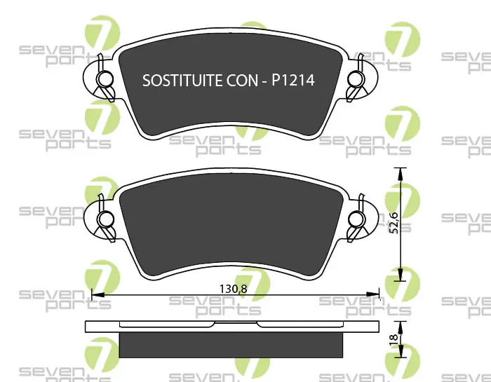 7 SEVEN PARTS fékbetétkészlet, tárcsafék - SVP22140 - TothCarparts