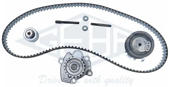 GEBA Vízpumpa + fogasszíj készlet - K10565A - TothCarparts