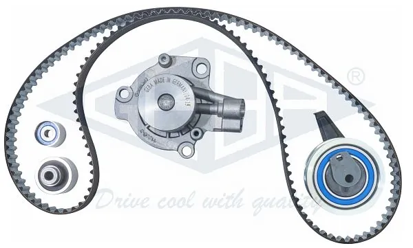 GEBA Vízpumpa + fogasszíj készlet - K11220A - TothCarparts