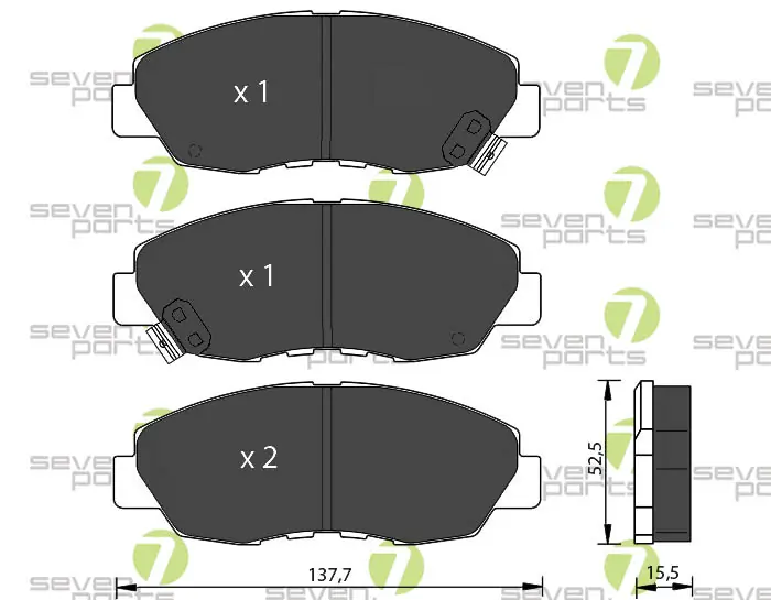 7 SEVEN PARTS fékbetétkészlet, tárcsafék - SVP21311 - TothCarparts