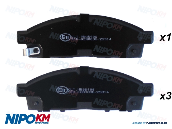 NipoKM fékbetétkészlet, tárcsafék - CLT.MB3518S - TothCarparts