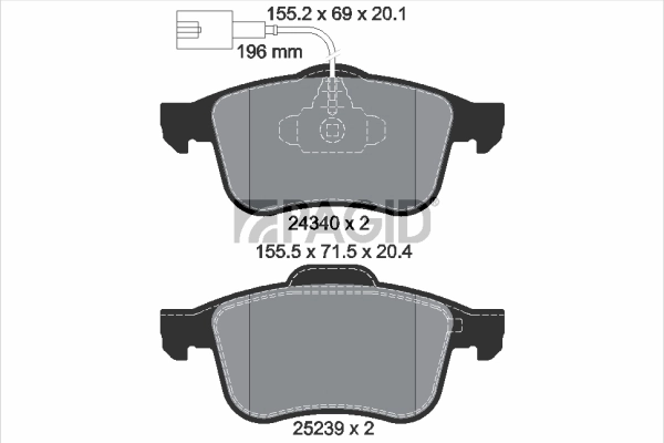 PAGID fékbetétkészlet, tárcsafék - T2010N - TothCarparts