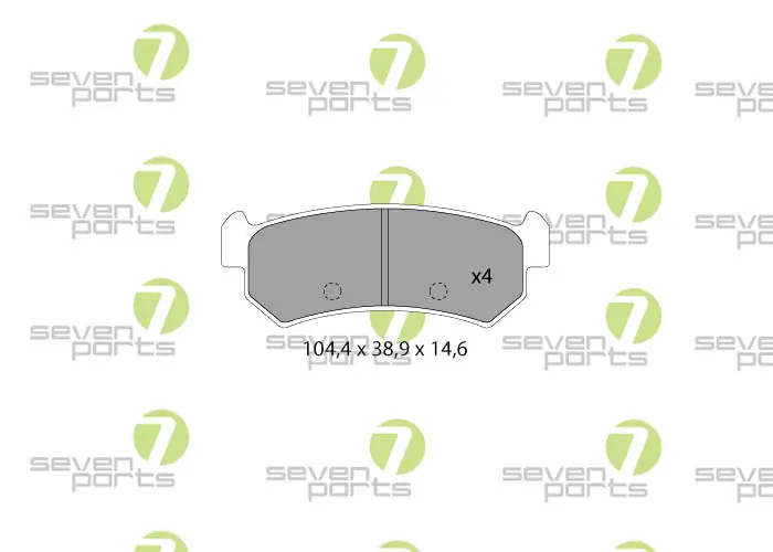 7 SEVEN PARTS fékbetétkészlet, tárcsafék - SVP24320 - TothCarparts