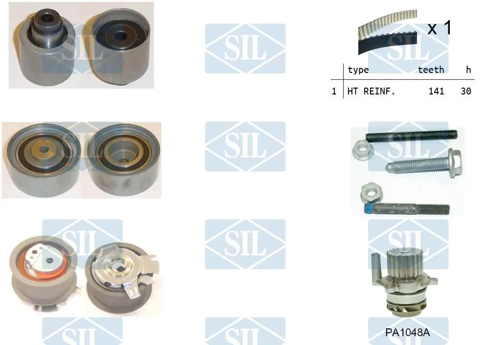 Saleri SIL Vízpumpa + fogasszíj készlet - K1PA1048A - TothCarparts