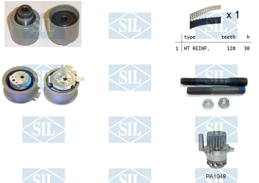 Saleri SIL Vízpumpa + fogasszíj készlet - K1PA1049 - TothCarparts