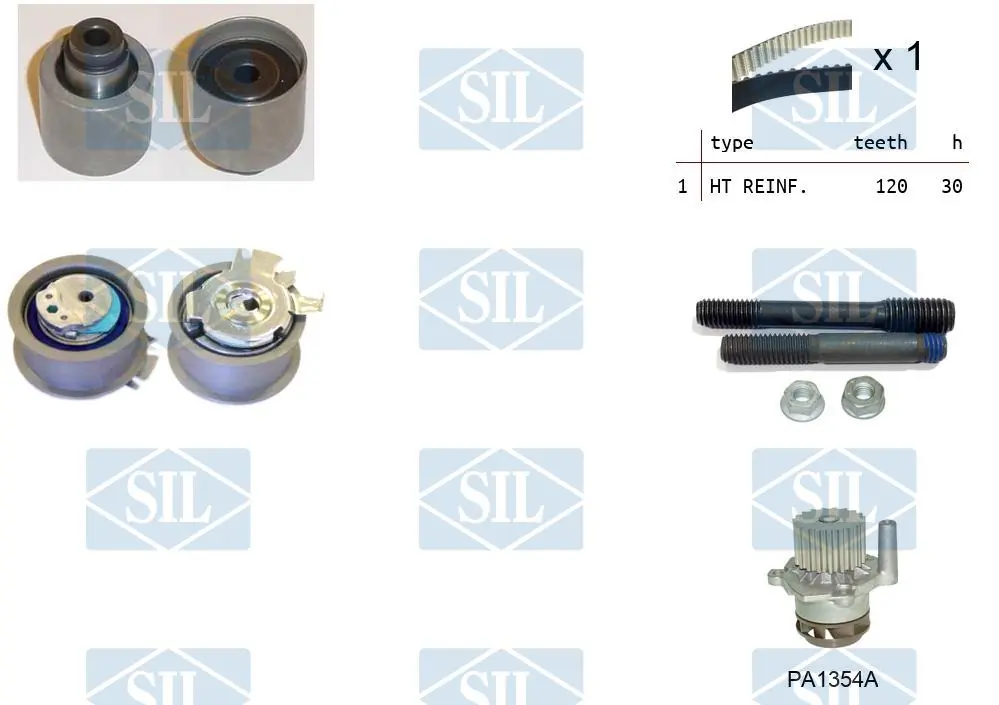 Saleri SIL Vízpumpa + fogasszíj készlet - K1PA1354A - TothCarparts
