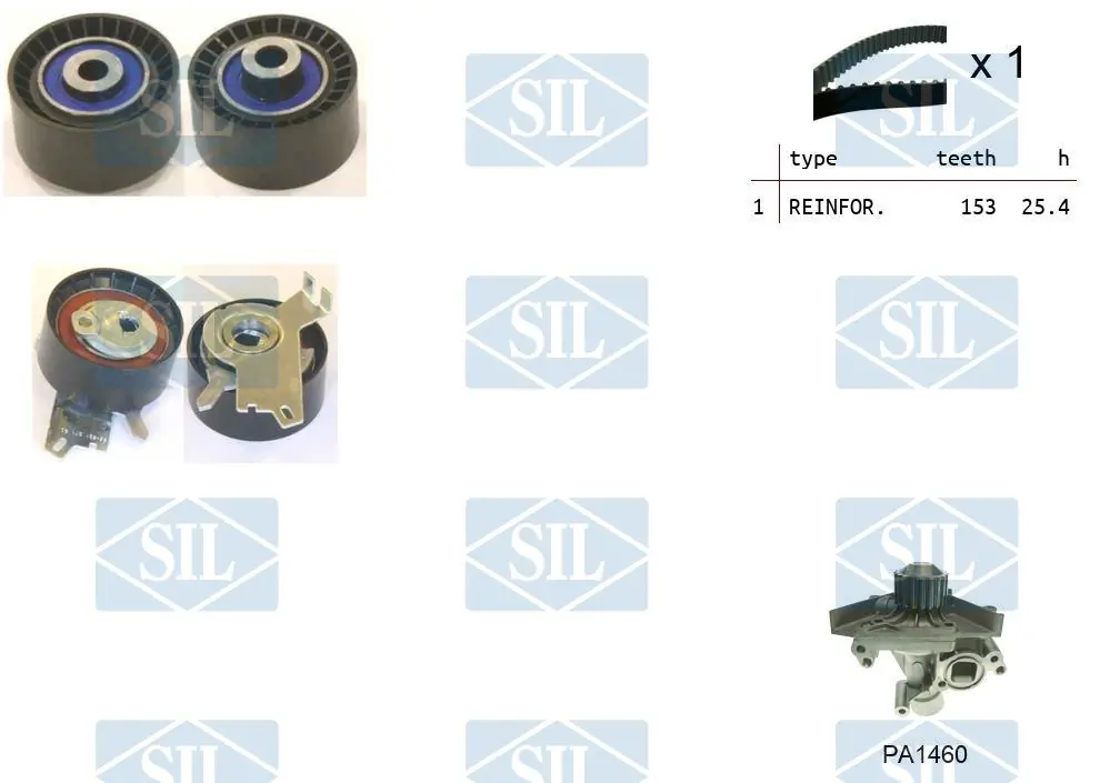 Saleri SIL Vízpumpa + fogasszíj készlet - K1PA1460 - TothCarparts