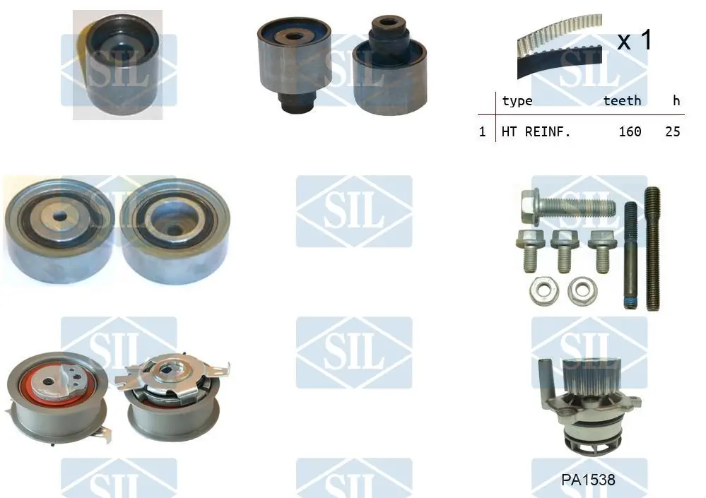 Saleri SIL Vízpumpa + fogasszíj készlet - K1PA1538 - TothCarparts