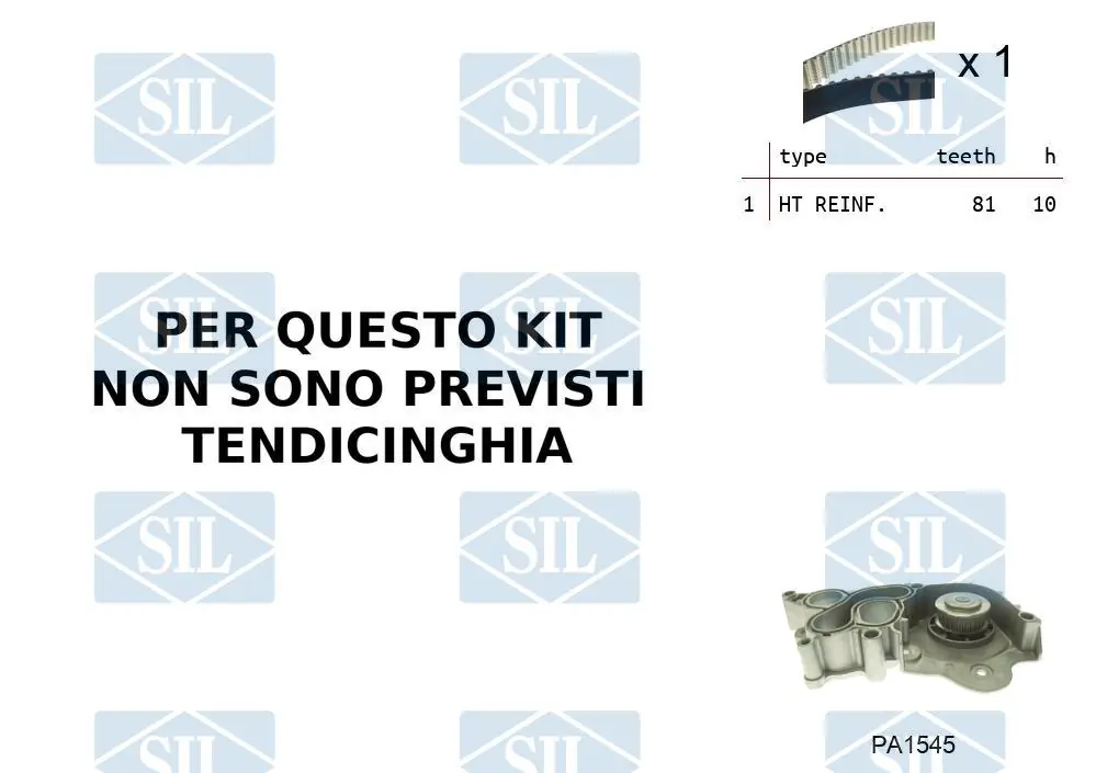 Saleri SIL Vízpumpa + fogasszíj készlet - K1PA1545 - TothCarparts