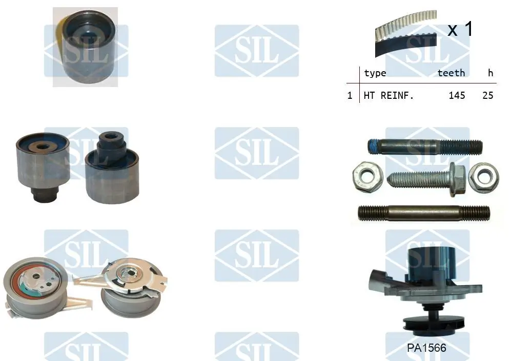 Saleri SIL Vízpumpa + fogasszíj készlet - K1PA1566 - TothCarparts
