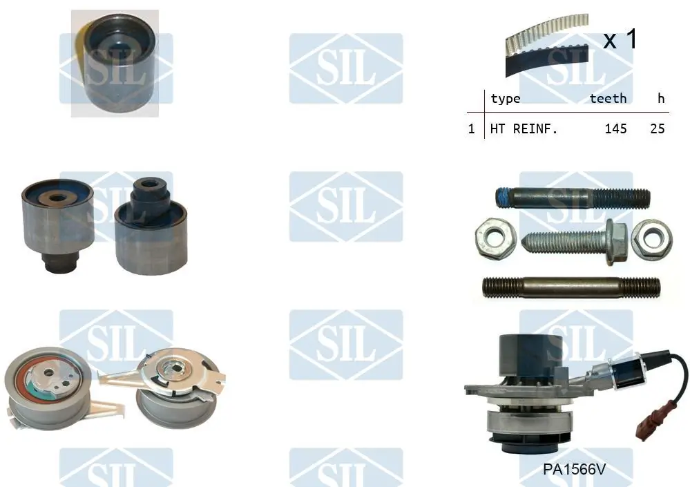 Saleri SIL Vízpumpa + fogasszíj készlet - K1PA1566V - TothCarparts