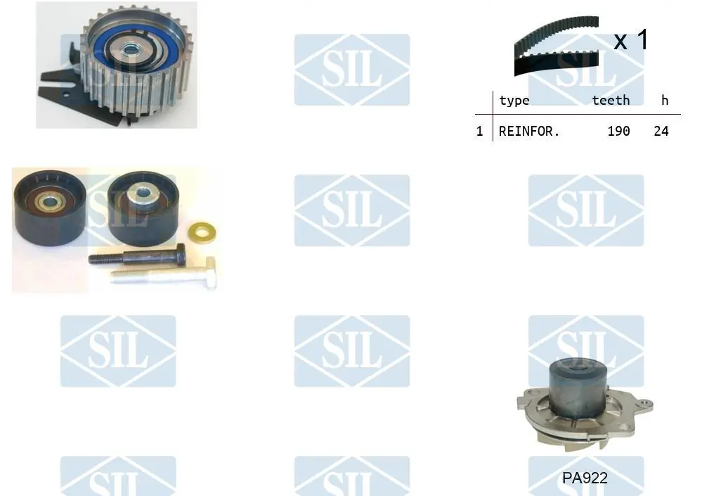 Saleri SIL Vízpumpa + fogasszíj készlet - K1PA922 - TothCarparts
