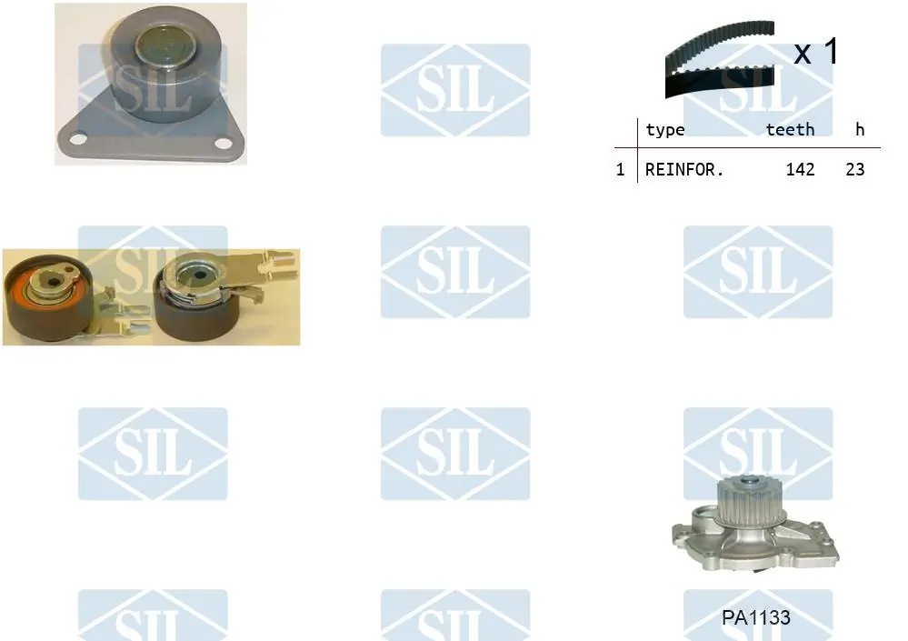 Saleri SIL Vízpumpa + fogasszíj készlet - K2PA1133 - TothCarparts