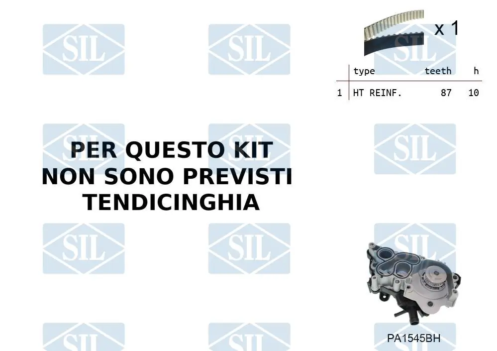 Saleri SIL Vízpumpa + fogasszíj készlet - K2PA1545BH - TothCarparts