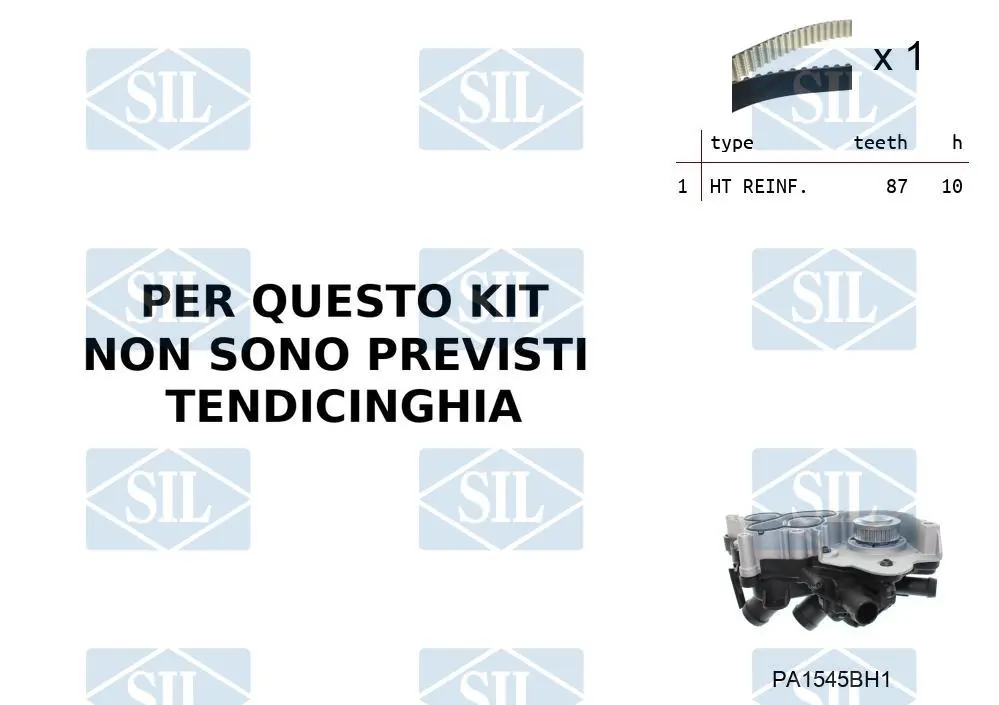 Saleri SIL Vízpumpa + fogasszíj készlet - K2PA1545BH1 - TothCarparts