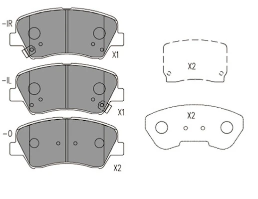 NPS fékbetétkészlet, tárcsafék - K360A28 - TothCarparts