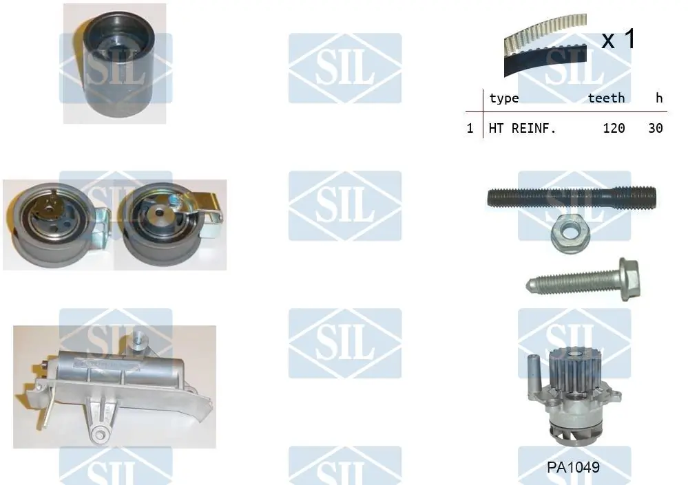 Saleri SIL Vízpumpa + fogasszíj készlet - K3PA1049 - TothCarparts