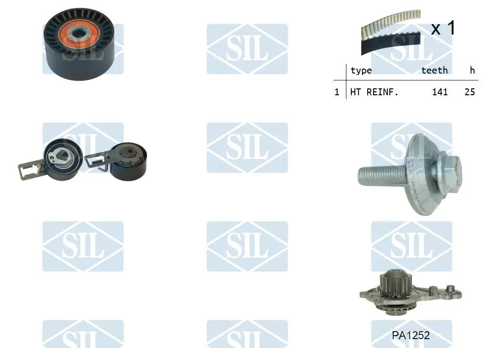Saleri SIL Vízpumpa + fogasszíj készlet - K3PA1252 - TothCarparts
