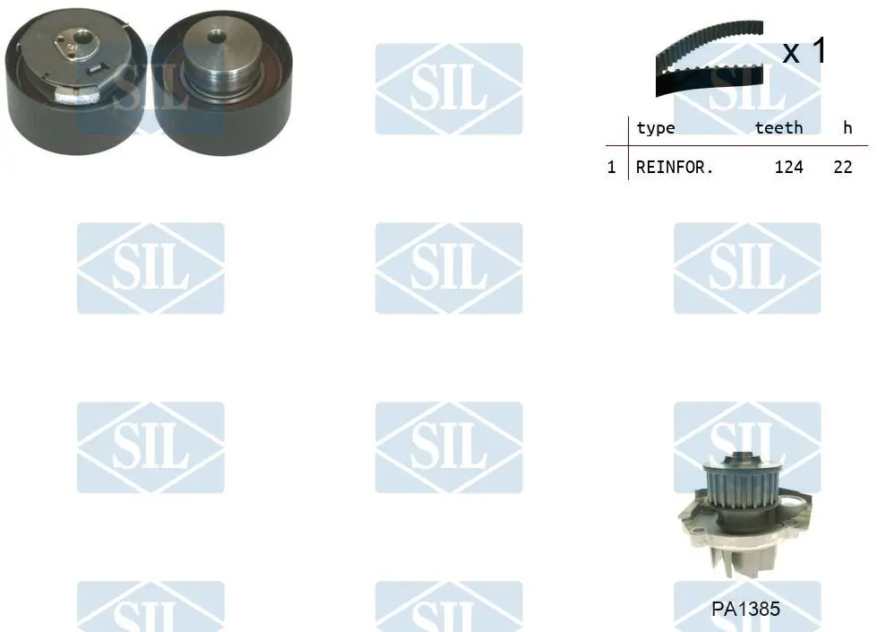 Saleri SIL Vízpumpa + fogasszíj készlet - K3PA1385 - TothCarparts